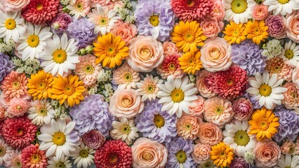 色とりどりの花