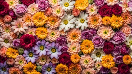 色とりどりの花