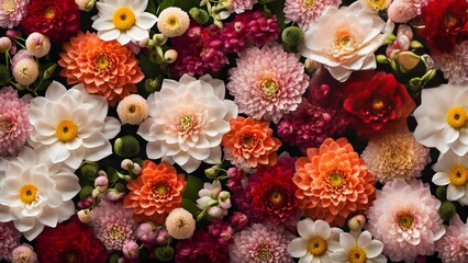 色とりどりの花