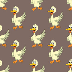 seamless pattern with duck vector art illustration design