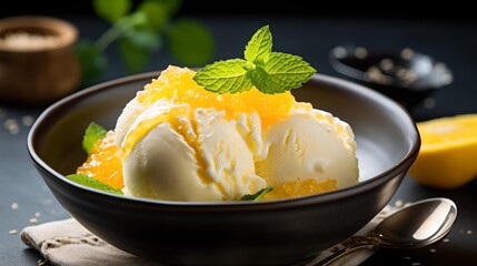 Yuzu Ice Cream Delight: A Refreshing Gourmet Treat