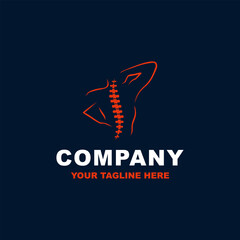 Spine logo design, medical chiropractic logo in white isolated background, chiropractic logo design vector. Suitable for your design need, logo, illustration, animation, etc.