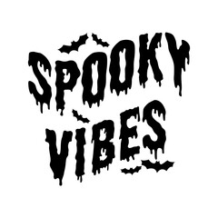 Spooky vibes t shirt design. Halloween Decor