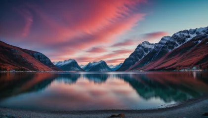 Selbstklebende Fototapeten Fjord Landschaft   2 - 4 © DeMitoBella