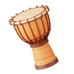 Djembe 3d rendering icon for website or app or game Fun and simple Djembe