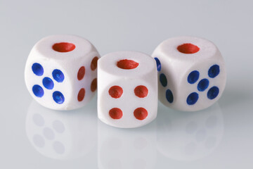 white dice for playing dice