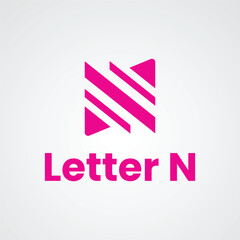 Letter N logo vector icon design template 