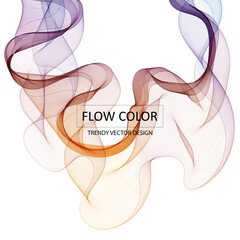 Smooth wave flow. Color wave. abstract design. eps 10