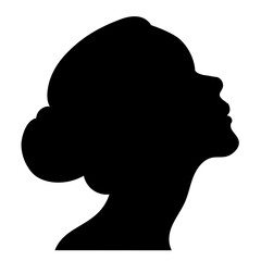 Female silhouette in profile. Side view. Print, logo, poster templates, tattoo idea, advertising, fabric print