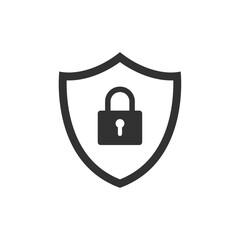 Shield and lock icon vector design template