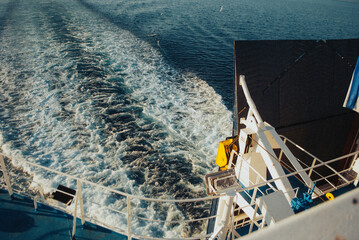 Ship leaving the port 