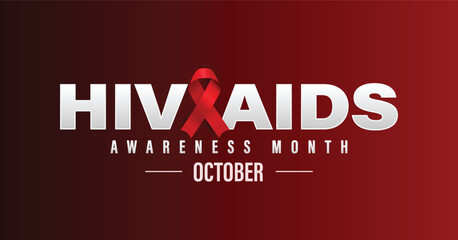 HIV AIDS Awareness Month. Get tested. Observed in October. Web banner.