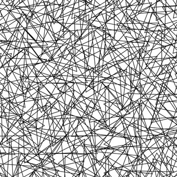 Abstrac Black Lines on White Background