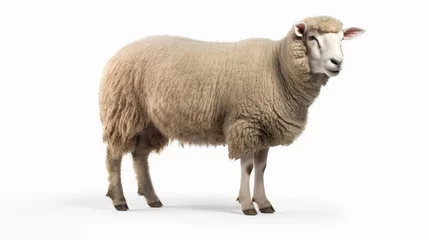 Fototapeten sheep on white background © maretaarining