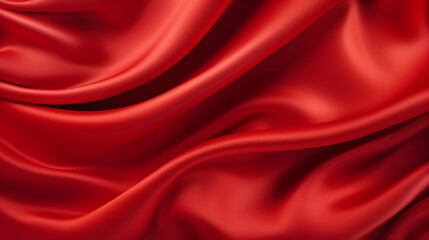 Fototapeta premium Red satin fabric
