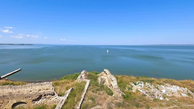 Yacht in the Zatoka bay, Ukrane
