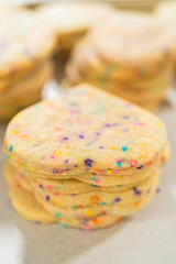 Packing Sprinkle-Adorned Sugar Cookies into Boxes