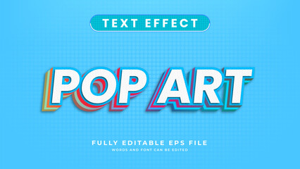 Vector pop art text effect
