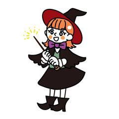 魔女っ子の女の子