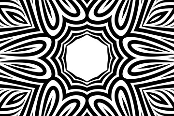 Fototapeta premium Beauty seamless colourful gradient brush line art flowers batik ethnic dayak borneo pattern 