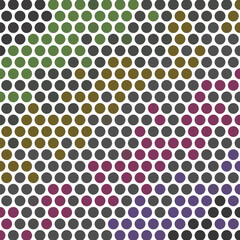 Abstract Colorful Geometric Circle Polka Dots Seamless Pattern Graphic Wallpaper White Background,  Abstract color design for Posters Advertising Banner Brochure