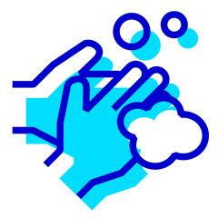 衛生、手洗いを表す2色スタイルのアイコン