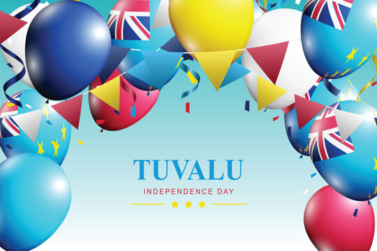 Tuvalu Independence Day background.