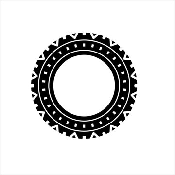 recommend clip art: Tyre Icon, Circle Shaped Inflated Vehicle Rubber Tire
