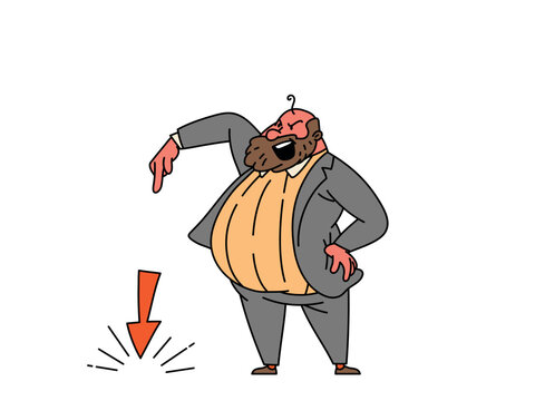 Angry business man vector clip art.  