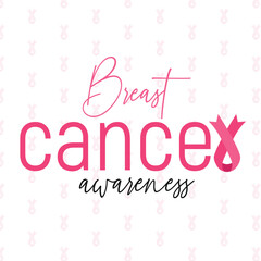 Breast Cancer Awareness Poster. Vector Illustration.