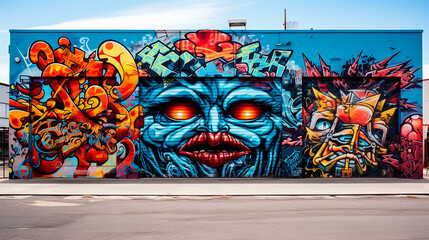 Graffiti art in a urban environment 