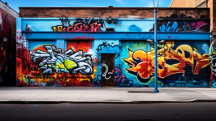 Graffiti art in a urban environment 