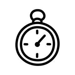 Hand drawn stopwatch doodle line icon