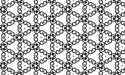 Arabesque geometric floral pattern and Background. Textile decorative ornament element. Color can be changed easily.