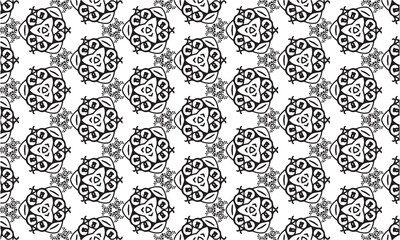 Arabesque geometric floral pattern and Background. Textile decorative ornament element. Color can be changed easily.