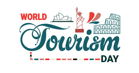 Fototapeta na wymiar World Tourism Day vector illustration