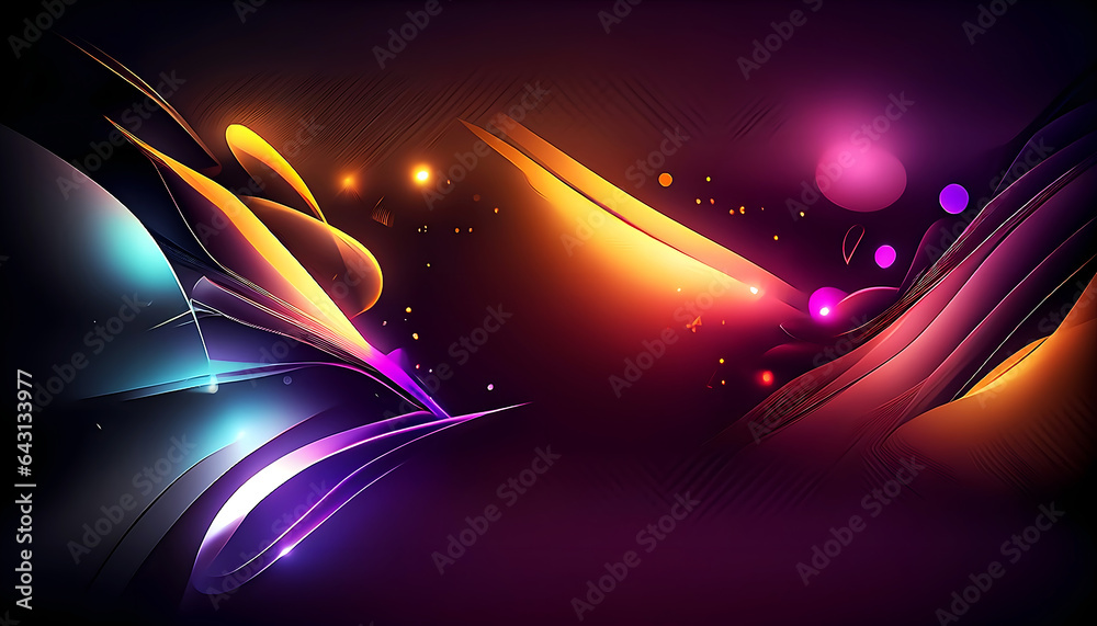 Poster abstract background with glowing lights