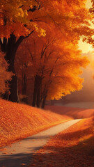  A realistic image depicting fallen leaves 