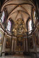 Fototapeta na wymiar Chapelle baroque de la cathédrale Saint-Jean de Besançon. France