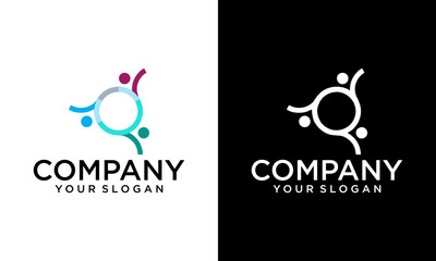 people comunity logo simple modern