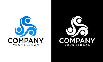 people comunity logo simple modern