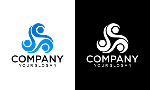 people comunity logo simple modern