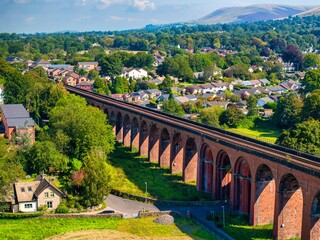 Photo of Whalley Viaduct, also known as Whalley Arches. Build between 1836 to 1850 the 605 meters long bridge is a magnificent superstructure. 