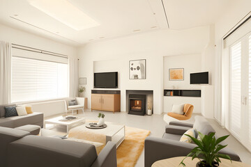 Interior of the living room of a contemporary home
