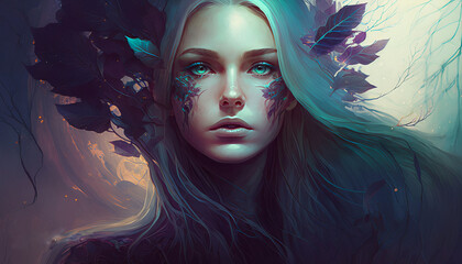 Meditating nature god