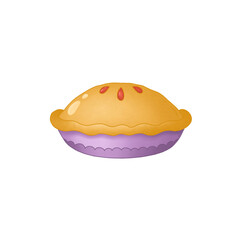 homemade berry pie, autumn baking, pie illustration , digital art for cook, cooking draw 