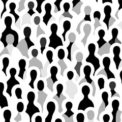 People of different ages nationalities together. Vector illustration