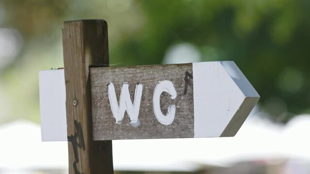 WC plate in the park