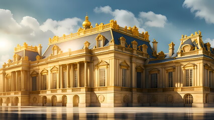 Obraz premium exterior scene of the Palace of Versailles