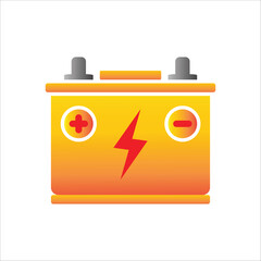 accu battery icon simple design art eps 10
